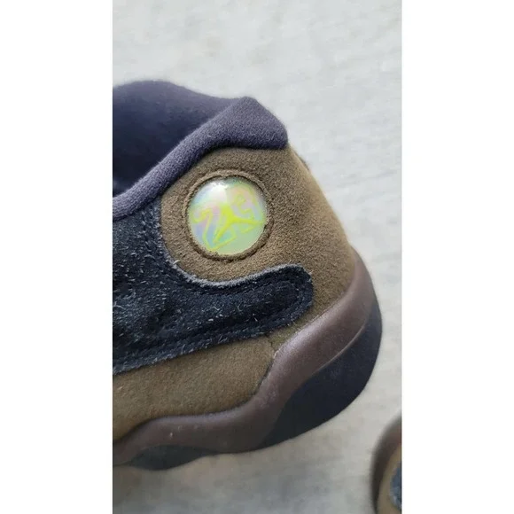 Nike Air Jordan 13 XIII Retro BT Olive Suede Toddler Shoes - Picture 6 of 7